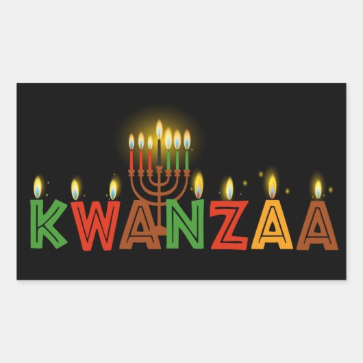 Kwanzaa, rechteckiger Aufkleber (Vorderseite)