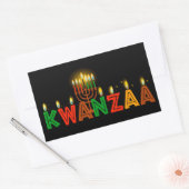 Kwanzaa, rechteckiger Aufkleber (Umschlag)
