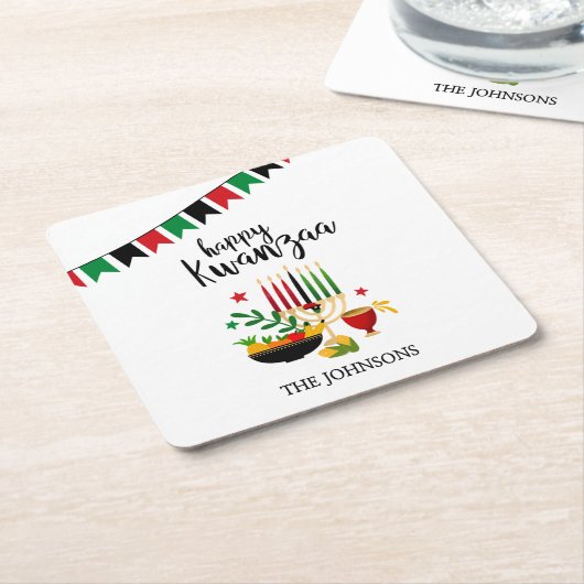 Kwanzaa Rechteckiger Pappuntersetzer (angewinkelt)