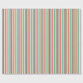 Kwanzaa Red, Black, Green & Gold Striped Geschenkpapier (Flach)