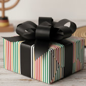 Kwanzaa Red, Black, Green & Gold Striped Geschenkpapier