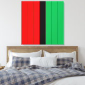 Kwanzaa Red Black Green Kinara Striptes Muster Leinwanddruck (Insitu (Schlafzimmer))