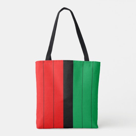 Kwanzaa Red Black Green Kinara Striptes Muster Tasche (Rückseite)