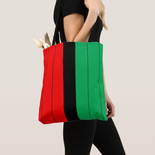Kwanzaa Red Black Green Kinara Striptes Muster Tasche (Von Nahem)