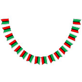 Kwanzaa Red Black Green Kinara Striptes Muster Wimpelkette (Alle)