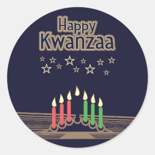 Kwanzaa Runder Aufkleber