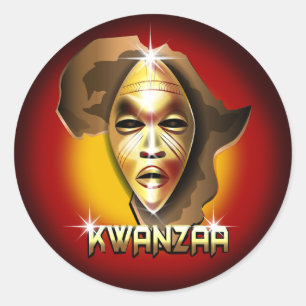 Kwanzaa Runder Aufkleber