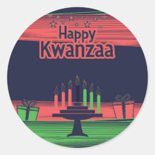 Kwanzaa Runder Aufkleber
