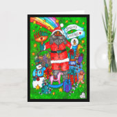Kwanzaa Santa Card Karte (Vorderseite)