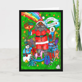 Kwanzaa Santa Card Karte