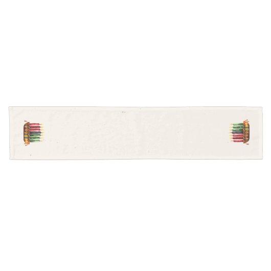 Kwanzaa Seven Candle Table Runner Kurzer Tischläufer (Horizontal)