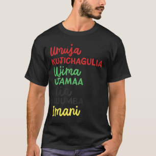Kwanzaa Seven Principles African American Christma T-Shirt