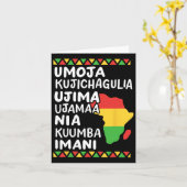 Kwanzaa Seven Principles African Map Black Pride Karte (Gelbe Blume)