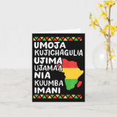 Kwanzaa Seven Principles African Map Black Pride Karte (Gelbe Blume)