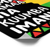 Kwanzaa Seven Principles African Map Black Pride Poster (Ecke)