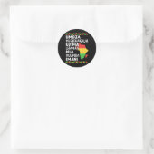 Kwanzaa Seven Principles African Map Black Pride Runder Aufkleber (Tasche)