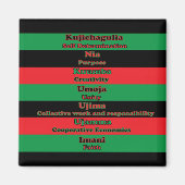 Kwanzaa Seven Principles Green Red Black Magnet (Vorne)