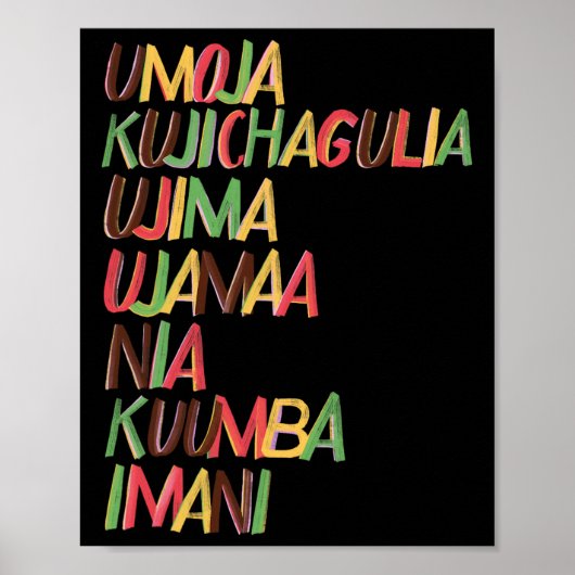 Kwanzaa Seven Principles Poster (Vorne)