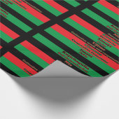Kwanzaa Seven Principles Red Green Black Geschenkpapier (Ecke)