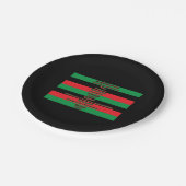 Kwanzaa Seven Principles Red Green Black Pappteller (Schrägansicht)