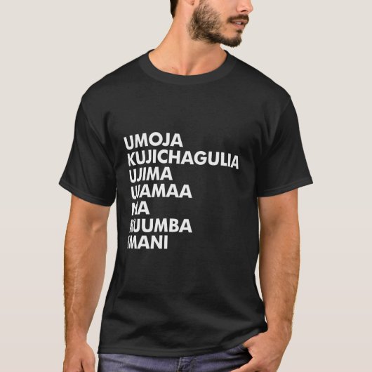 Kwanzaa Seven Principles T-Shirt (Vorderseite)