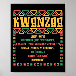Kwanzaa Seven Principles Umoja Faith Graphic Poster