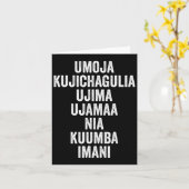 Kwanzaa - Sieben Grundsätze Karte (Gelbe Blume)