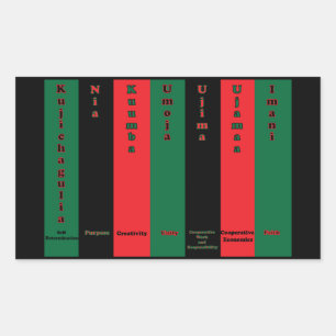 Kwanzaa Sieben Principles Sticker