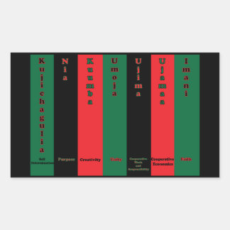 Kwanzaa Sieben Principles Sticker