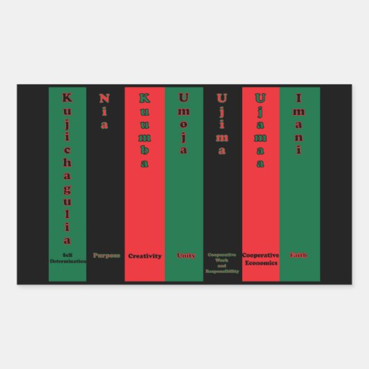 Kwanzaa Sieben Principles Sticker (Vorderseite)