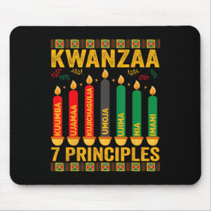 Kwanzaa Sieben Prinzipien Kerzen Männer Frauen Kwa Mousepad