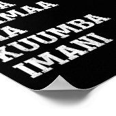 Kwanzaa Siven Principles Afro Umoja Imani Nguzo Sa Poster (Ecke)