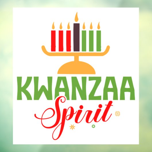 Kwanzaa Spirit Window Fensteraufkleber (Blatt 3)
