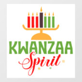 Kwanzaa Spirit Window Fensteraufkleber (Blatt)