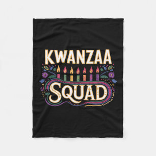 Kwanzaa Squad Familienweihnachtsfest Afroamerikani Fleecedecke