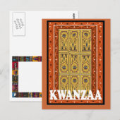 Kwanzaa - Steinschnitzereien Postkarte (Vorne/Hinten)