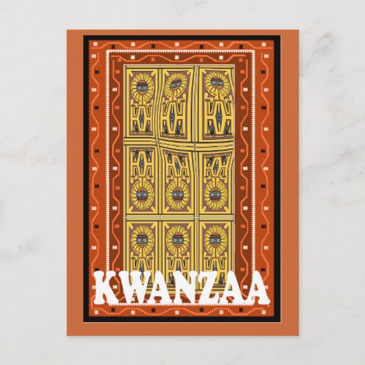 Kwanzaa - Steinschnitzereien Postkarte (Vorderseite)