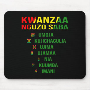 Kwanzaa - Swahili für die sieben Grundsätze Mousepad