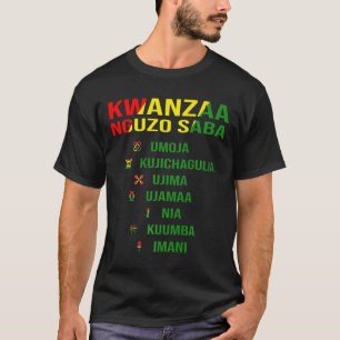 Kwanzaa - Swahili für die sieben Grundsätze T-Shirt