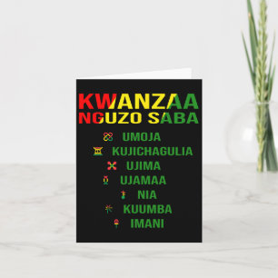 Kwanzaa - Swahili für die sieben Prinzipien Karte