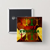 Kwanzaa-Tänzer Button (Vorne & Hinten)