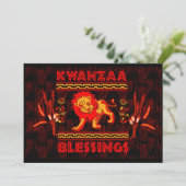 Kwanzaa-Tänzer Einladung (Stehend Vorderseite)