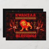 Kwanzaa-Tänzer Einladung (Vorne/Hinten)