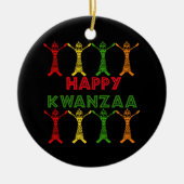 Kwanzaa-Tänzer Keramikornament (Vorne)