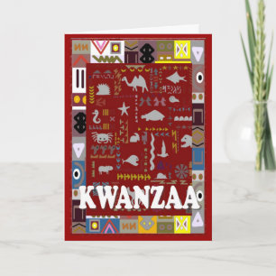 Kwanzaa, Tiere von Afrika Feiertagskarte