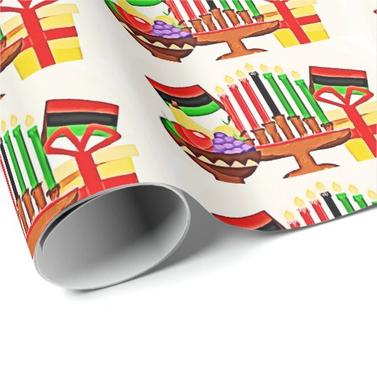 Kwanzaa-Tischmalerei Geschenkpapier (Rolleneckpunkt)