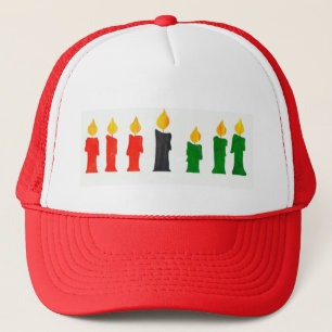 Kwanzaa Trucker Hat mit Kerzen Truckerkappe