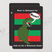 Kwanzaa Tyrannosaurus Rex Custom Einladung (Vorne/Hinten)