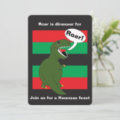 Kwanzaa Tyrannosaurus Rex Custom Einladung (Stehend Vorderseite)
