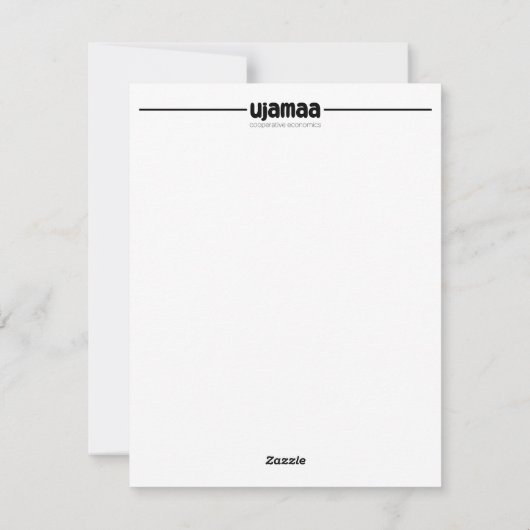 Kwanzaa Ujamaa Feiertagskarte (Rückseite)